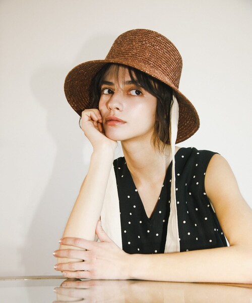 URBAN RESEARCH DOORS（アーバンリサーチドアーズ）の「リボン麦わら帽子（ハット・レディース・BLACK/BROWN・one）」の19枚目の写真