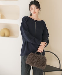 URBAN RESEARCH ROSSO WOMEN | カシミヤシルクブレンドボートネックニット(ニット/セーター)