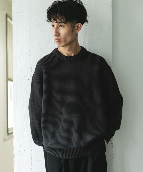 URBAN RESEARCH DOORS（アーバンリサーチドアーズ）の「畦ニット クルーネックプルオーバー（ニット/セーター・メンズ・RED/GRAY/BLUEGREEN/CHARCOAL・M/L）」の21枚目の写真