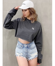 GYDA | GGワッペンショートグラインダーロングTシャツ(Tシャツ/カットソー)