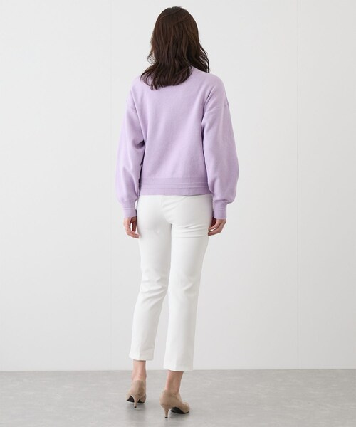 Jayro（ジャイロ）の「ジャガードロゴニットプルオーバー（ニット/セーター・レディース・チャコール/ライトグレー/パープル・F）」の14枚目の写真