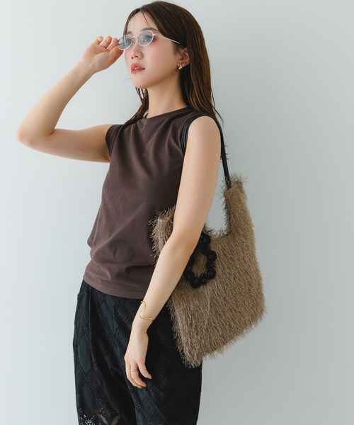 RODE SKO（ロデスコ）の「ヘアリートートバッグ（トートバッグ・レディース・BLACK/BEIGE/OLIVE・one）」の19枚目の写真