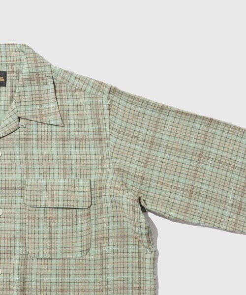ADAM ET ROPE'(アダムエロペ)の「【NEEDLES/ニードルス】Classic Shirt - Dobby Grid(シャツ/ブラウス・メンズ・ブラウン/カーキ・M/S)」の9枚目の写真