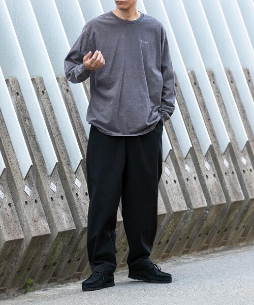 URBAN RESEARCH Sonny Label（アーバンリサーチサニーレーベル）の「ベーシックワイドイージーチノパンツ（チノパンツ・メンズ・ブラック/チャコール/ネイビー/ベージュ・S/M/L）」の9枚目の写真