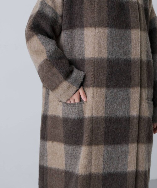 かぐれ（カグレ）の「Honnete　Shawl Collar Coat（テーラードジャケット・レディース・BrownCheck・one）」の14枚目の写真