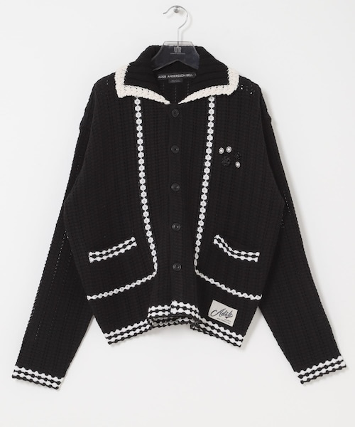 URBAN RESEARCH（アーバンリサーチ）の「Andersson Bell　UNI NEW F/CLR CARDIGAN（カーディガン/ボレロ・メンズ・ECRU/BLACK・L）」の4枚目の写真