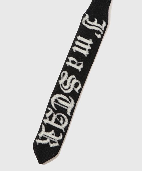 ADAM ET ROPE'（アダムエロペ）の「【TENDER PERSON/テンダー パーソン】JAQUARD KNIT TIE（ストール/ショール・メンズ・ブラック/ホワイト/ピンク・F）」の5枚目の写真