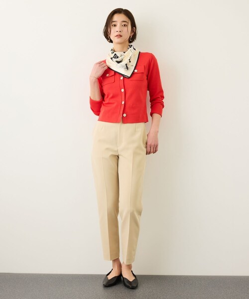 ROPE'（ロペ）の「ダブルクロスストレッチペンシルパンツ/接触冷感・イージーケア・セットアップ対応（その他パンツ・レディース・ブラック/ベージュ・36/38）」の18枚目の写真