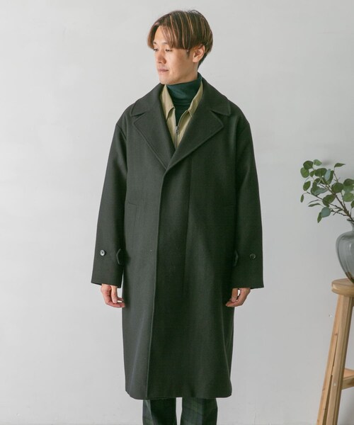 URBAN RESEARCH DOORS(アーバンリサーチドアーズ)の「JAPAN FABRICオーバーチェスターコート(チェスターコート・メンズ・GREEN/GREIGE/BROWN/D.NAVY/BLACK・M/L/XL)」の21枚目の写真