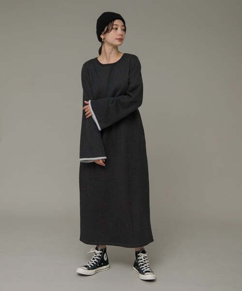 URBAN RESEARCH Sonny Label（アーバンリサーチサニーレーベル）の「リラクシースウェットドレスワンピース（ワンピース・レディース・チャコール/グレー/ブラウン・FREE）」の10枚目の写真