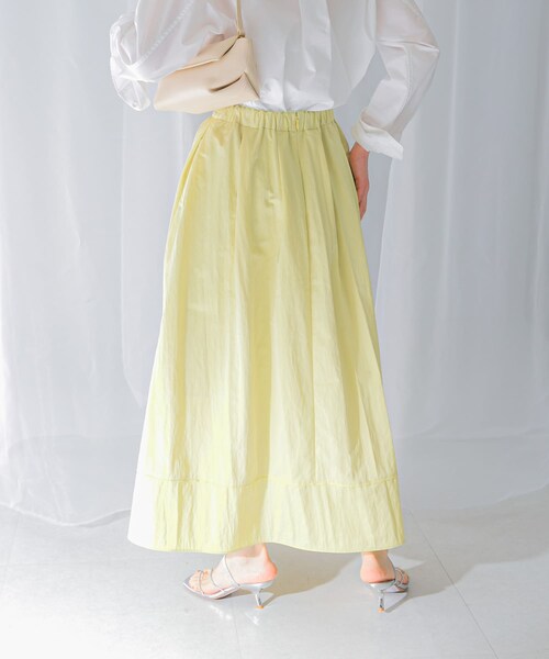 URBAN RESEARCH ROSSO（アーバンリサーチロッソ）の「スリットギャザースカート（スカート・レディース・lime/white/blue・FREE）」の11枚目の写真