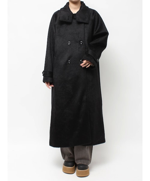 EVRIS（エヴリス）の「スタンドカラーロングコート（チェスターコート・レディース・ホワイト/グレー/ブラック/イエロー・F）」の3枚目の写真