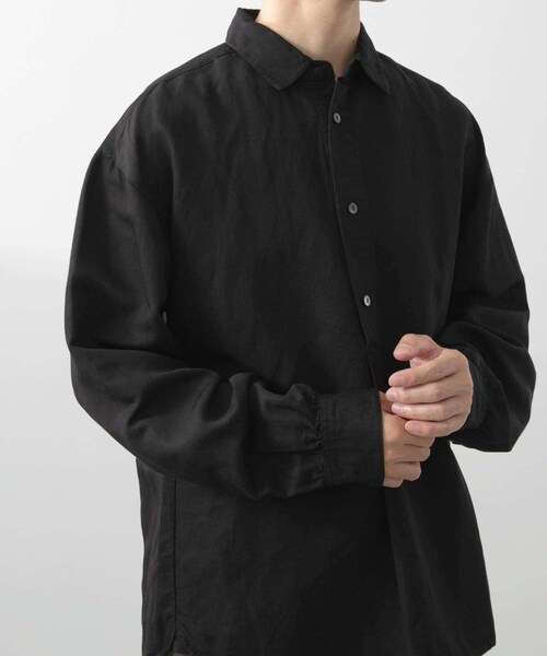 ITEMS URBANRESEARCH(アイテムズ アーバンリサーチ)の「Linen Blend Pullover Shirts(シャツ/ブラウス・メンズ・NVY/BRN/BLK・M/L)」の6枚目の写真