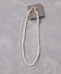 VIS | ガラスパール3連ネックレス(ネックレス)