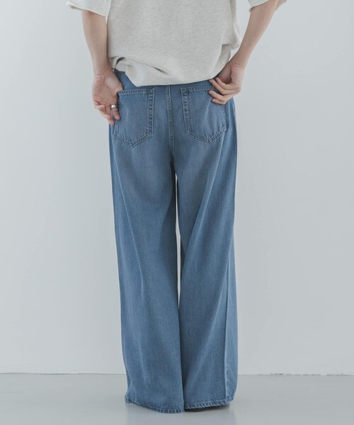 URBAN RESEARCH Sonny Label（アーバンリサーチサニーレーベル）の「リヨセルコットンドロストワイドデニム（デニムパンツ・レディース・インディゴ/ライトインディゴ・34/36/38）」の8枚目の写真