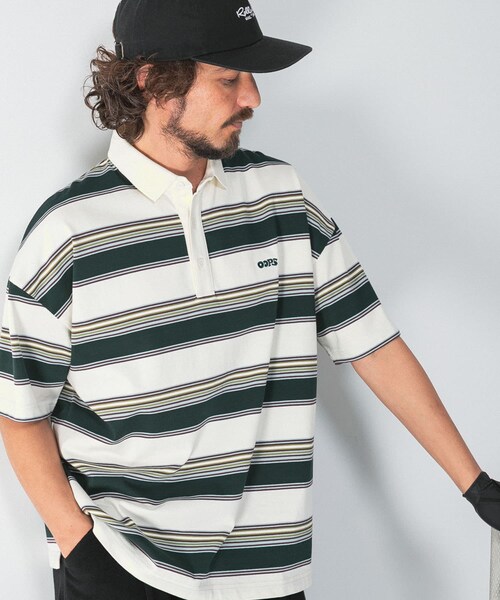 URBAN RESEARCH Sonny Label（アーバンリサーチサニーレーベル）の「OOPS　接触冷感ボーダーポロシャツ（ポロシャツ・メンズ・IVORY/NAVY・M/L/XL）」の6枚目の写真