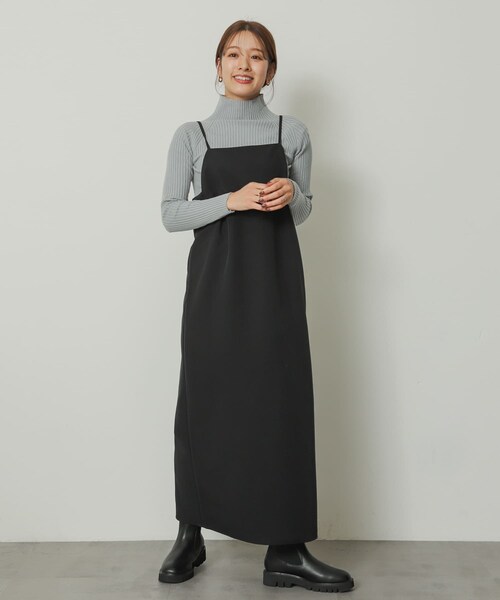 SENSE OF PLACE by URBAN RESEARCH（センスオブプレイスバイアーバンリサーチ）の「ストレートキャミワンピース（ワンピース・レディース・NAVY/BEIGE/BLACK・one）」の9枚目の写真
