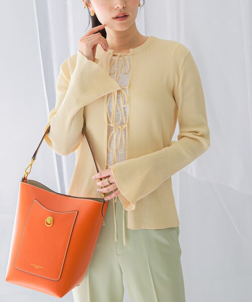 URBAN RESEARCH ROSSO（アーバンリサーチロッソ）の「リボンデザインカーディガン（カーディガン/ボレロ・レディース・beige/orange・FREE）」の5枚目の写真