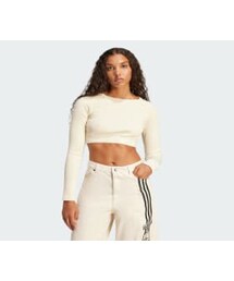 adidas | リブ長袖クロップトップ(トップス)