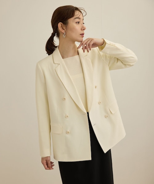 ROPE'（ロペ）の「ウールテーラードジャケット/撥水（テーラードジャケット・レディース・ブラック/ホワイト・36/38）」の10枚目の写真