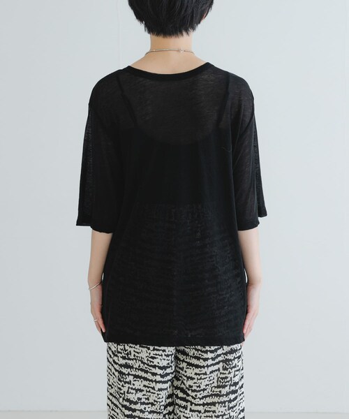 URBAN RESEARCH（アーバンリサーチ）の「new basic　ドライツイストシアーTシャツ（Tシャツ/カットソー・レディース・BLACK/WHITE/NAVY/BURGUNDY/CHARCOAL・FREE）」の16枚目の写真