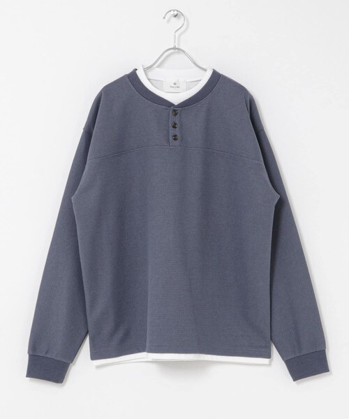 URBAN RESEARCH Sonny Label（アーバンリサーチサニーレーベル）の「ワッフルレイヤードロングスリーブTEE（Tシャツ/カットソー・メンズ・ブラック/グレー/ブルーグレー・M/L）」の11枚目の写真