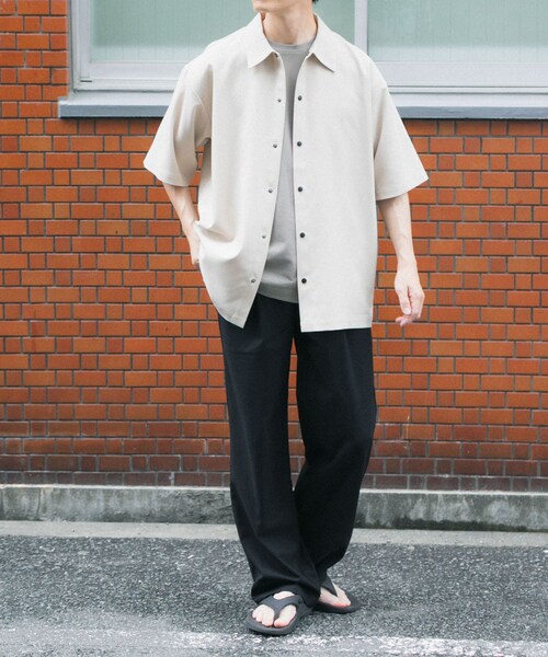 ITEMS URBANRESEARCH(アイテムズ アーバンリサーチ)の「リネンレーヨン ウエストイージー トラウザー(その他パンツ・メンズ・OFF WHITE/BLACK/MOCHA/D.BLUE・M/L)」の16枚目の写真