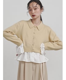 LAGUNAMOON | ペプラムドッキングニットカーディガン(カーディガン/ボレロ)