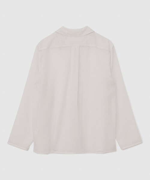ROPE'（ロペ）の「マナードボイルシアー開襟シャツ/セットアップ対応（シャツ/ブラウス・レディース・ブラック/オフホワイト/ベージュ・F）」の16枚目の写真