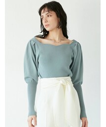 LAGUNAMOON | パフスリーブビスチェニットプルオーバー(ニット/セーター)