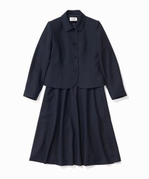 【J'aDoRe・店舗限定】理英会監修 ウールクレープステンカラージャケット＆フレアワンピース/2点セット