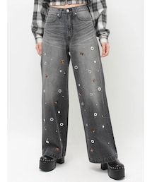 EVRIS | MIX MOTIF ワイドデニムパンツ(デニムパンツ)