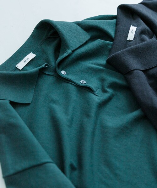 ATON FRESCA KNIT CREW POLO 【公式通販】