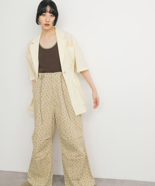 KBF(ケイビーエフ)の「ポケットディティールジャケット(テーラードジャケット・レディース・CAMEL/IVORY・one)」の12枚目の写真