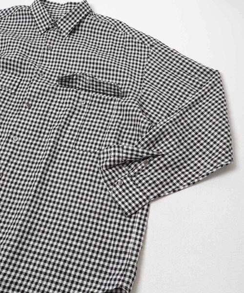 URBAN RESEARCH（アーバンリサーチ）の「PORTER CLASSIC　ROLL UP LINEN GINGHAM SHIRTS（シャツ/ブラウス・メンズ・BLACK/F.BLUE/RED・L/XL/XXL）」の7枚目の写真