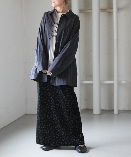URBAN RESEARCH DOORS（アーバンリサーチドアーズ）の「FORK&SPOON　ベロアプリントエプロンワンピース（ワンピース・レディース・BLACK/DARKGREEN・1）」の10枚目の写真