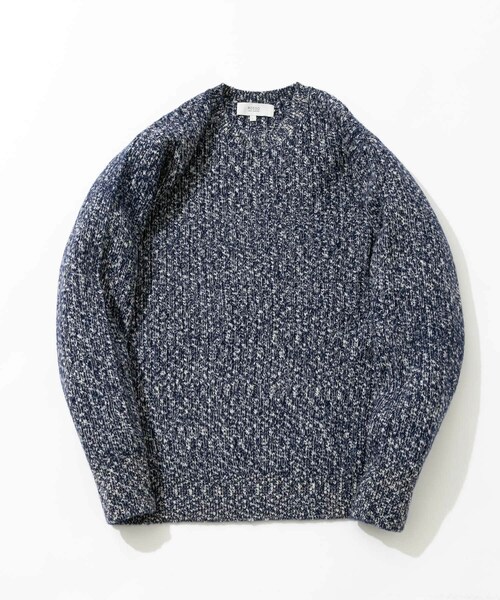 URBAN RESEARCH ROSSO（アーバンリサーチロッソ）の「『WEB限定』『XLサイズあり』スラブリブクルーネックニット（ニット/セーター・メンズ・NAVY/GRAY/BLACK/BROWN・S/M/L/XL）」の4枚目の写真