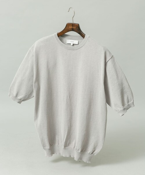 URBAN RESEARCH ROSSO（アーバンリサーチロッソ）の「『UR TECH』AIRDRY半袖クルーニット（ニット/セーター・メンズ・CHARCOAL/NAVY/ICE GRAY/KHAKI・M/L/XL）」の12枚目の写真