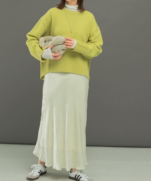 URBAN RESEARCH ROSSO（アーバンリサーチロッソ）の「サテンバイアススカート（スカート・レディース・ivory/mauve pink・FREE）」の4枚目の写真