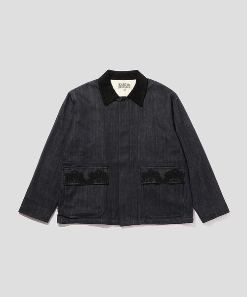 ADAM ET ROPE'(アダムエロペ)の「《別注》【Kartik Research / カルティック リサーチ】DENIM JACKET(デニムジャケット・メンズ・ブラック・L/M)」の4枚目の写真