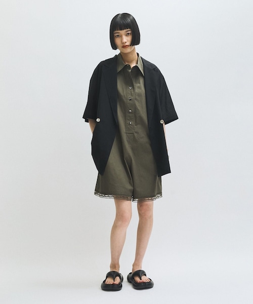 ADAM ET ROPE'（アダムエロペ）の「シアージャケット（テーラードジャケット・レディース・ブラック/ベージュ・36/38）」の11枚目の写真
