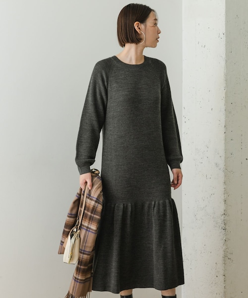 URBAN RESEARCH ROSSO（アーバンリサーチロッソ）の「F by ROSSO　ウォッシャブル抗ピルニットワンピース（ワンピース・レディース・D/NAVY/C/GRAY・36/38）」の6枚目の写真