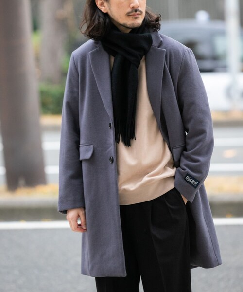 ITEMS URBANRESEARCH(アイテムズ アーバンリサーチ)の「ウールブレンドチェスターコート(チェスターコート・メンズ・GRY/NVY/BLK・M/L)」の12枚目の写真