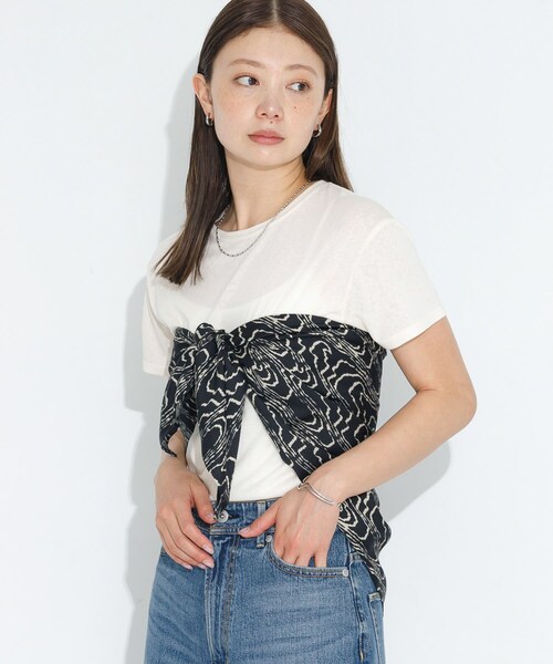 URBAN RESEARCH Sonny Label（アーバンリサーチサニーレーベル）の「大判ニュアンスプリントスカーフ（バンダナ/スカーフ・レディース・ピスタチオ系/ブラック系/ブラウン系・FREE）」の17枚目の写真