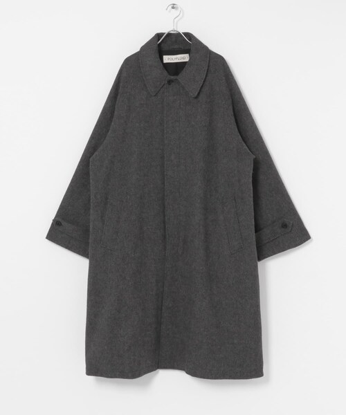 URBAN RESEARCH(アーバンリサーチ)の「POLYPLOID LONG COAT C(ステンカラーコート・メンズ・CHARCOAL・3/4)」の8枚目の写真