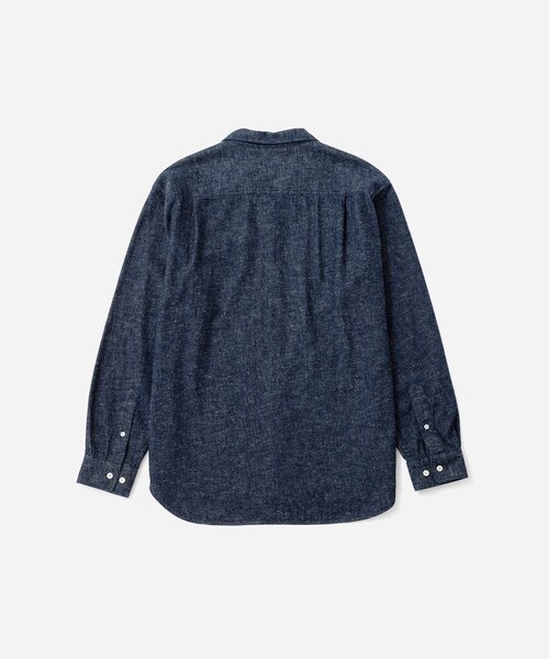 Saturdays NYC(サタデーズ ニューヨークシティ )の「Hanley LS Open Collar Shirt(シャツ/ブラウス・レディース・ネイビー/サックス・L/M/S/XL)」の18枚目の写真