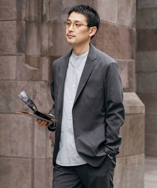 URBAN RESEARCH DOORS(アーバンリサーチドアーズ)の「LIFE STYLE TAILOR リネンライクコンフォータブルジャケット(テーラードジャケット・メンズ・NAVY/GRAY/OLV BROWN・S/M/L/XL)」の10枚目の写真