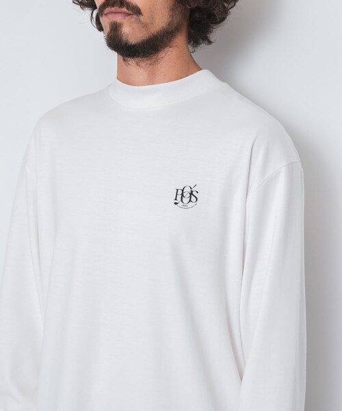 URBAN RESEARCH Sonny Label（アーバンリサーチサニーレーベル）の「OOPS　機能付きモックネックロングTシャツ（Tシャツ/カットソー・メンズ・BLACK/OFF・M/L/XL）」の10枚目の写真