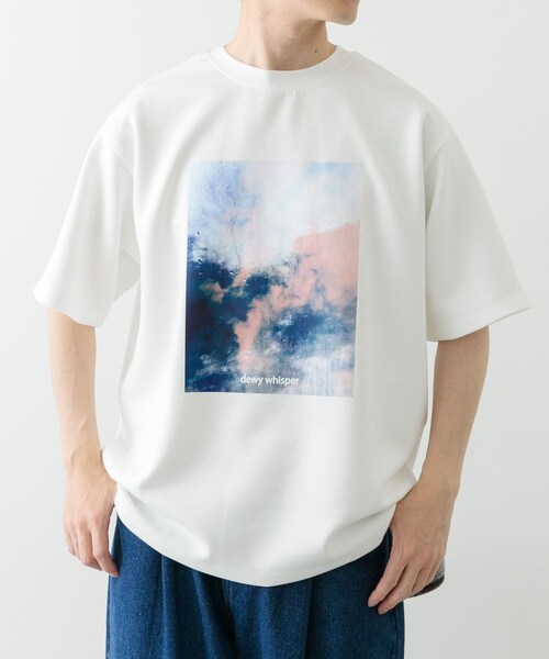 ITEMS URBANRESEARCH（アイテムズ アーバンリサーチ）の「Art Graphic ポンチTシャツ Dewy（Tシャツ/カットソー・メンズ・WHT/BLK・M/L）」の5枚目の写真