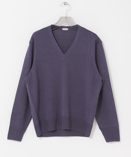 URBAN RESEARCH(アーバンリサーチ)の「PURLAM WASHI M-G TENJIKU V PULLOVER(ニット/セーター・メンズ・WHITE/BLACK/GREEN/B.PURPLE・2/3)」の4枚目の写真